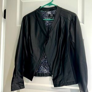 G by Giuliana faux leather jacket, M, asymmetrical zipper cute open or zipped.